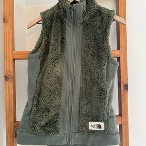 The North Face Olive Fleece Vest